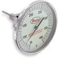 Dwyer Instruments GBTA525121 Dial Thermometer; 5 in. Dial, 50 deg. F to 400 deg. F, 2-1/2 in. Stem Length