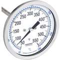 Dwyer Instruments CBT178041 Clip On Dial Thermometer; 1-3/4 in. Dial, -40 deg. F to 160 deg. F, 8 in. Stem Length