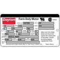 Dayton 10 HP High Torque Farm Duty Motor,Capacitor-Start/Run,1730 Nameplate RPM,230 Voltage,Frame 215T