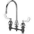 Gooseneck Kitchen/Bathroom Faucet: Zurn, AquaSpec, Chrome Finish, 0.5 gpm Flow Rate, 9 in Spout Lg