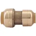 DZR Brass Reducing Coupling, 3/8" x 1/2" Tube Size