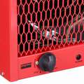 Dayton Portable Electric Heater, Fan Forced, 208/240VAC, 16,380 / 12,285 BTU, Red