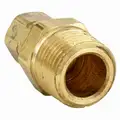 Male Connector, 5/16" Tube Size, 1/8" Pipe Size - Pipe Fitting, Metal, PK 25