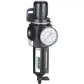 Filter-Regulator: 1/4 in NPT, 80 cfm, 40 micron, 5 psi to 150 psi, 150 psi Max Op Pressure