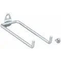 Durahook Steel Double Rod Pegboard Hook, Screw In Mounting Type, Silver, Finish: Bright Zinc