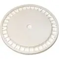 Plastic Pail Lid: Snap-On, 12 1/4 in Overall Dia, White, HDPE, FDA Approved