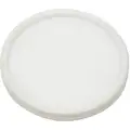 Plastic Pail Lid: Gasketed/Snap-On/Tear Tab, 12 1/4 in Overall Dia, Natural, HDPE