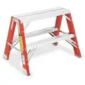 Werner 2-Step, Fiberglass Work Stand with 300 lb. Load Capacity and 24" Top Step Height