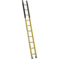 Werner 10 ft. Fiberglass Manhole Ladder with 375 lb. Load Capacity, Round Rungs