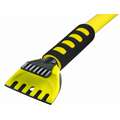 Extending, Pivot Head Snow Broom and Scraper with 42" Telescopic Handle, Black/Yellow