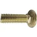 5/16"-18 Stainless Steel Carriage Bolt, 18-8, 5"L, Plain Finish, 5 PK