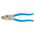 Linemans Pliers: Flat, 7-1/2"Overall Lg, 1-1/4" Jaw Lg, 1-1/4" Jaw Wd, 1/2" Jaw Thick