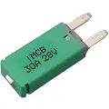 Plastic, Type 3 Mini Circuit Breaker; 30 Amp, Green