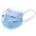 3-Ply, Disposable Face Mask with Earloop Headstrap and Nose Clip, One Size Fits Most, Blue