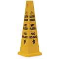 Tough Guy Safety Cone: Polypropylene, 36 in x 12 3/4 in x 12 3/4 in Nominal Sign Size, Not Retroreflective
