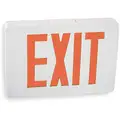 LED Universal Exit Sign with Battery Backup, Red Letters and 1 Side, 8-1/4" H x 11-3/4" W