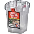 Handy Paint Products Paint Pail Liner: 1 qt Capacity, 6 13/64 in, 5 5/8 in Overall Lg, Plastic, 6 PK