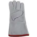 Welding Glove, Gauntlet Cuff, XL, 14" Glove Length, Cowhide Leather Palm Material