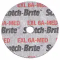 Scotch-Brite 3" Deburring and Finishing Unitized Wheel, 1/4" W, 3/8" Mounting Size, Medium Aluminum Oxide