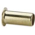 Insert: Brass, Compression, For 5/16 in Tube OD, 1/2 in Overall Lg, 10 PK