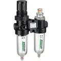 1/4" NPT Filter/Regulator/Lubricator with 5 to 125 psi Adjustment Range