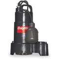 1/3 HP Submersible Sump Pump, Tether Switch Type, Cast Iron Base Material