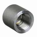 Round Cap: Forged Steel, 1 1/2 in Fitting Pipe Size, Female NPT