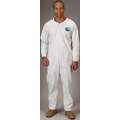 Lakeland Collared Disposable Coveralls with Elastic Cuff, MicroMax NS Material, White, M