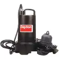 1/3 HP Submersible Sump Pump, Diaphragm Switch Type, Cast Iron Base Material