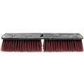 Tough Guy Floor Brush: Plastic, 24 in Sweep Face, No Handle Broom Handle Lg, Acme Thread, Maroon