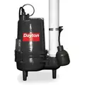 1/2 HP Automatic Submersible Sewage Pump, 115 Voltage, 85 GPM of Water @ 15 Ft. of Head