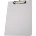 Silver Aluminum, Plastic Clipboard, Letter File Size, 9-1/8" W x 11-13/16" H, 1/2" Clip Capacity, 1