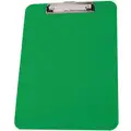 Dark Green Plastic Clipboard, Letter File Size, 8-7/8" W x 12-3/8" H, 1/2" Clip Capacity, 1 EA