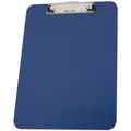 Royal Blue Plastic Clipboard, Letter File Size, 8-7/8" W x 12-3/8" H, 1/2" Clip Capacity, 1 EA