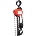 Manual Chain Hoist, 6000 lb. Load Capacity, 15 ft. Hoist Lift, 1-29/64" Hook Opening