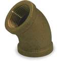 Red Brass Elbow, 45 Degrees, FNPT, 1/2" Pipe Size, 1 EA
