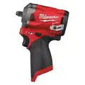 Milwaukee Impact Wrench: 3/8 in Square Drive Size, 250 ft-lb Fastening Torque, 250 ft-lb Breakaway Torque