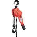 Lever Chain Hoist, 1500 lb. Load Capacity, 10 ft. Hoist Lift, 29/32" Hook Opening
