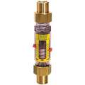Mechanical Flowmeter: 1/2 in Connection Size, FNPT, Other Liquids/Water, 1 to 10 gpm, Brass
