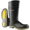 Dunlop Rubber Boot, Men's, 13, Knee, Steel Toe Type, Polyblend, PVC, Black, 1 PR