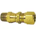 Male Swivel Connector, Air Brake Fitting For Nylon Tubing, Brass, 3/8" x 3/8"