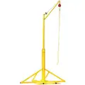 Miller By Honeywell Yellow Fall Arrest Post Davit Arm, Powder Coated Finish, 240" Overall Height