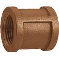 Coupling: Red Brass, 3/4 in x 3/4 in Fitting Pipe Size, Female NPT x Female NPT, Class 125, Coupling