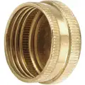 Garden Hose Cap: For 3/4 in Hose I.D., Brass, 50 psi Max. Working Pressure @ 70 F, GHT, Gold