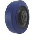 4" Caster Wheel, 250 lb. Load Rating, Wheel Width 1-1/4", Rubber, Fits Axle Dia. 3/8"