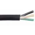 25 ft. Portable Cord; Conductors: 3, Wire Size: 14 AWG, Jacket Type: SJOOW, Jacket Color: Black