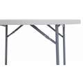 National Public Seating Round Folding Table, 30" Height, 71" Diameter, Speckled Gray