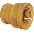 Reducing Coupling: Brass, 3/4 in x 3/8 in Fitting Pipe Size, Female NPT x Female NPT, Class 125