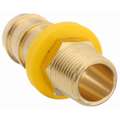 Push-On Hose Fitting, Fitting Material Brass x Brass, Fitting Size 3/4" x 1/2 in