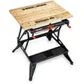 Portable Project Center 28-3/4" L X 30-1/2" W, 30-1/2" Sawhorse Max. Height, Steel